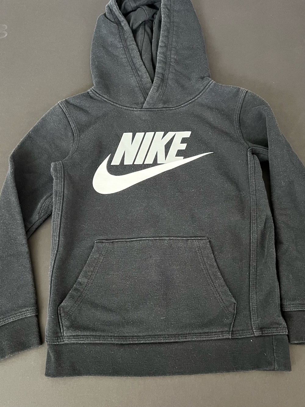 Nike Black Hoodie with White Swoosh Logo